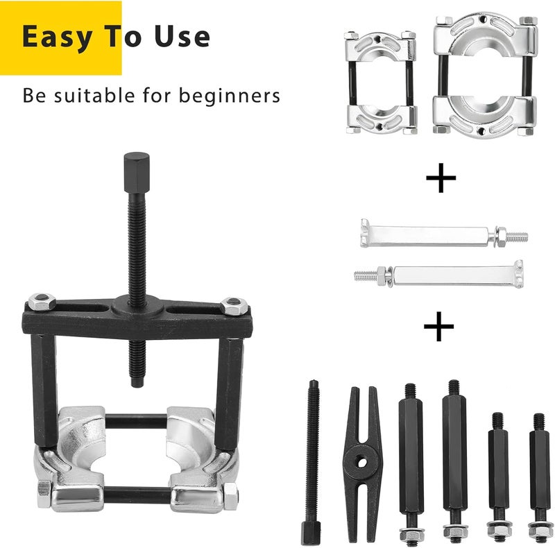 Acymner 14PCS Bearing Separator Puller Set | Heavy Duty 5-Ton Capacity Bearing Puller Set, Wheel Hub Axle Puller Set, 2" and 3" Bearings Splitters Puller Kit - Image 5